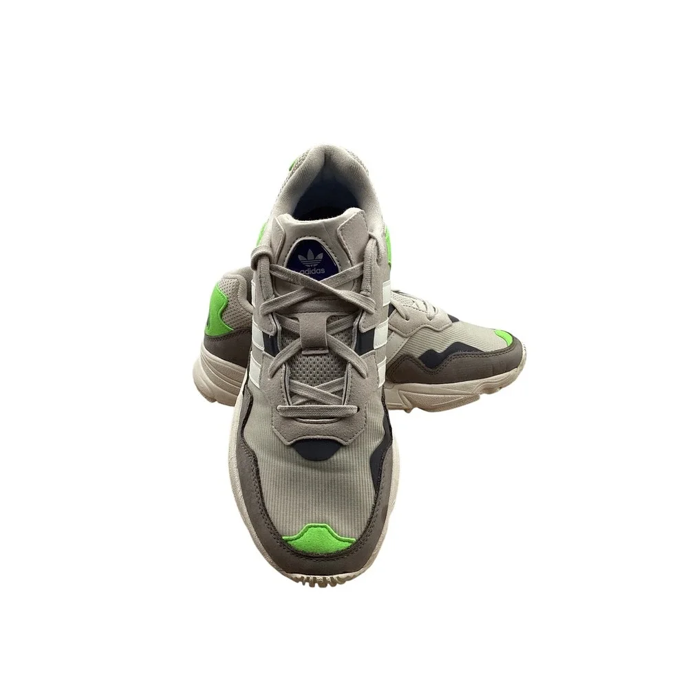 Adidas Yung-96 Mens Grey Crystal White Shock‎ Lime Sneakers F97177